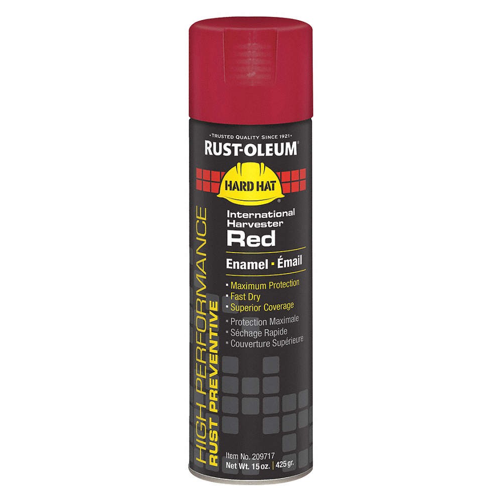 RUST-OLEUM 209717 Spray Paint,International Red,15 oz. 4CY54