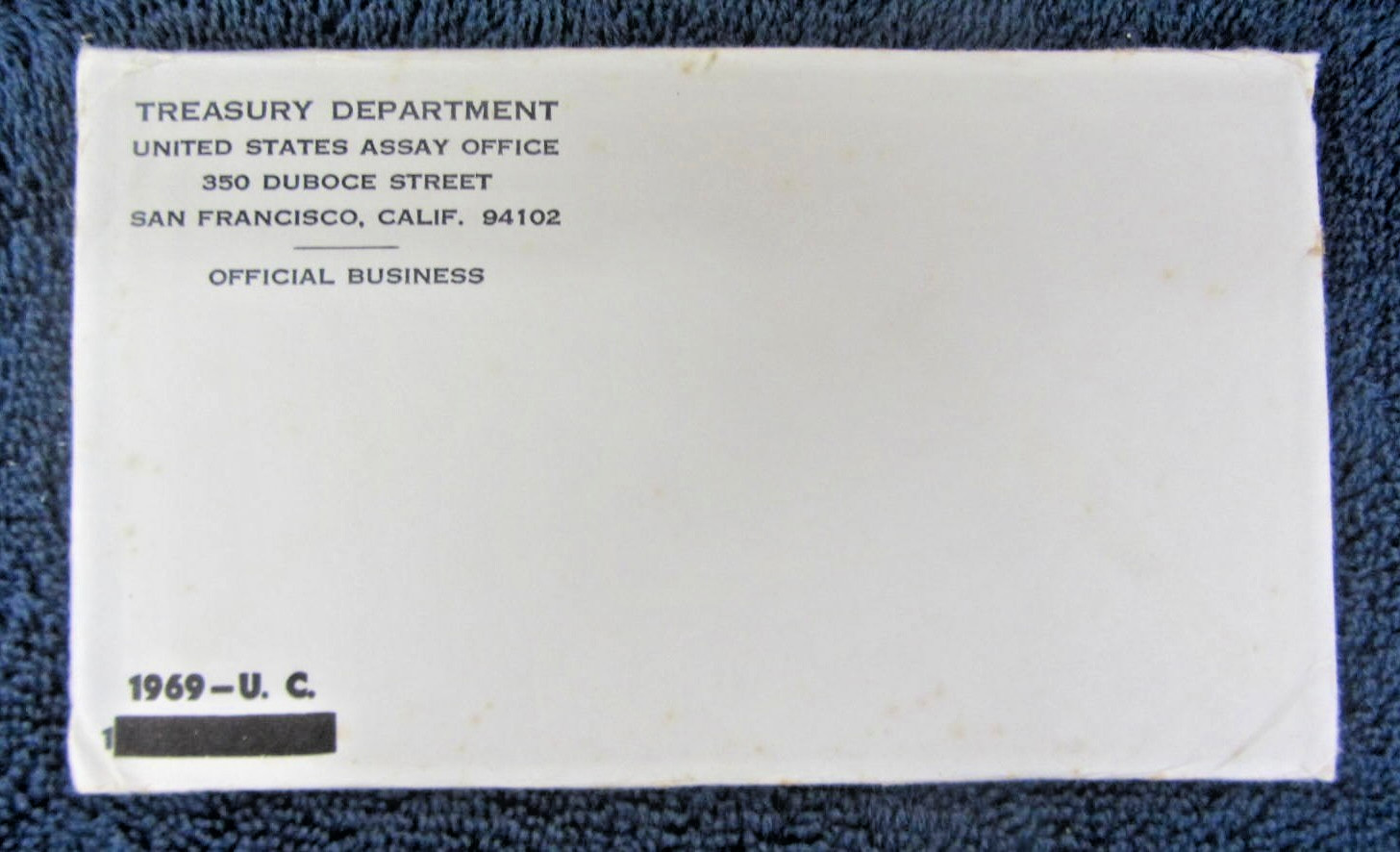1969 P D S US MINT SET 10 Coins n Envelope Uncirculated SEALED Unopened 40% HALF