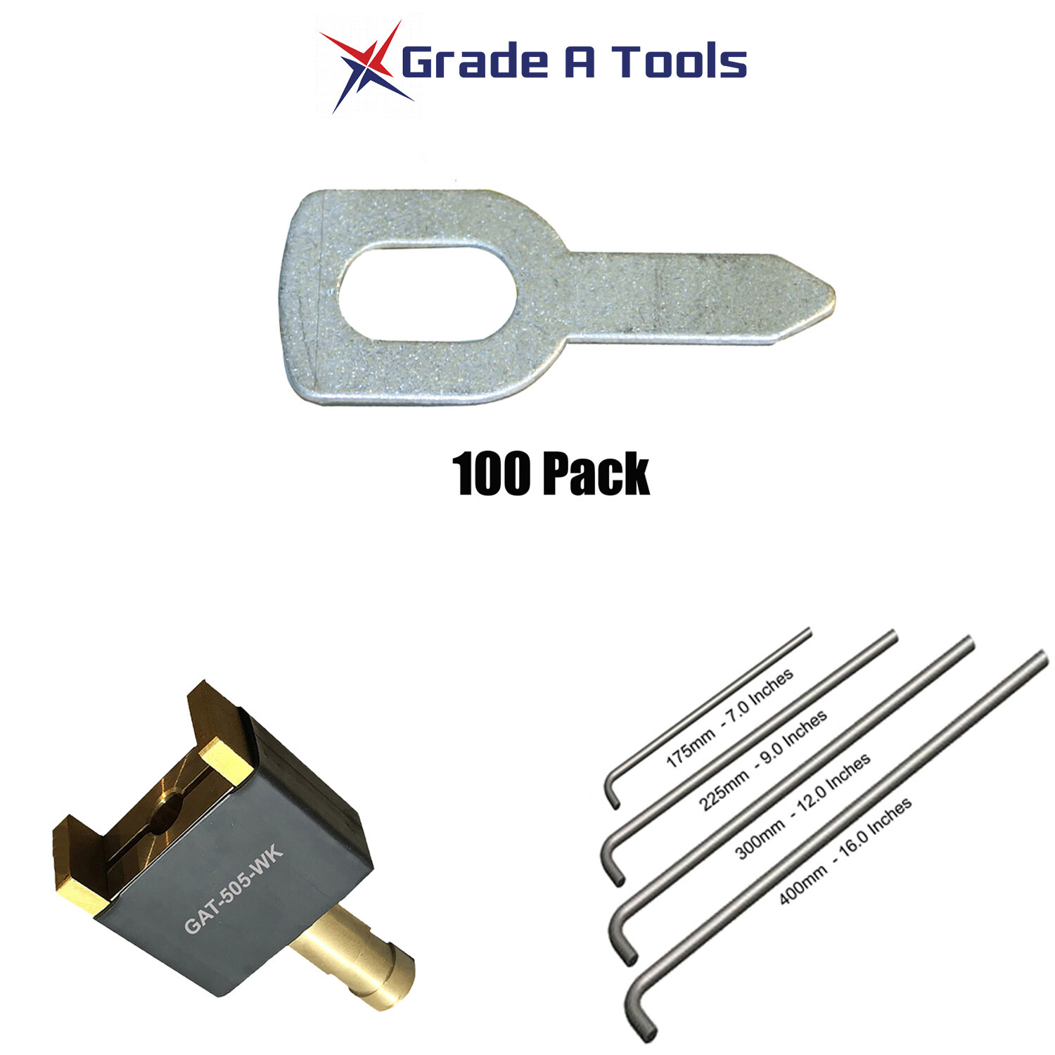 Straight Steel Welding Keys - 100 Pack - GYS Stud Welder. Free Welding Electrode