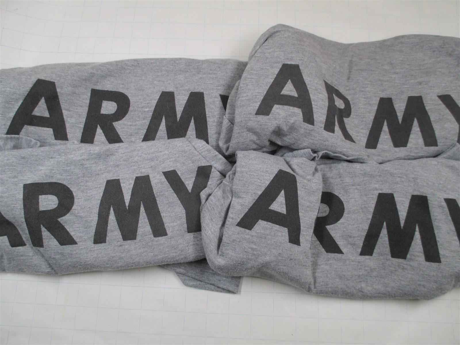 Lot of 4 Small T-Shirt Short Sleeve Army Gray IPFU Improved Physical Fitness PT