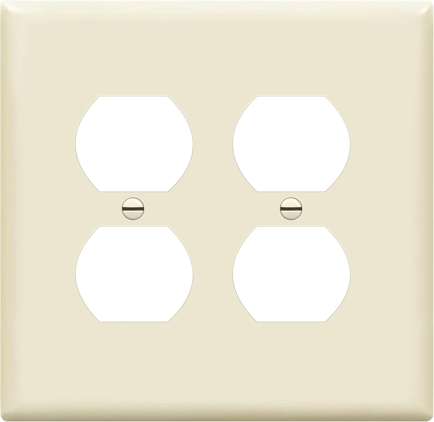 Duplex Receptacle Outlet Wall Plate, Gloss Finish, Midway Size 2-Gang 4.88" x 4.