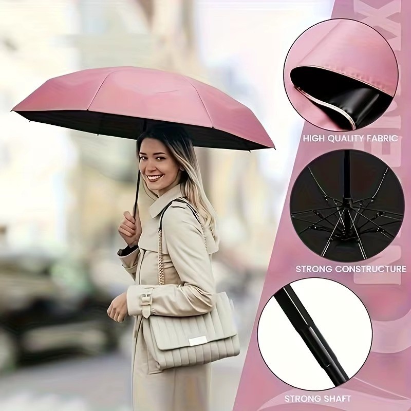 Compact 5-Fold Mini Umbrella – UV Protection, Lightweight, Portable