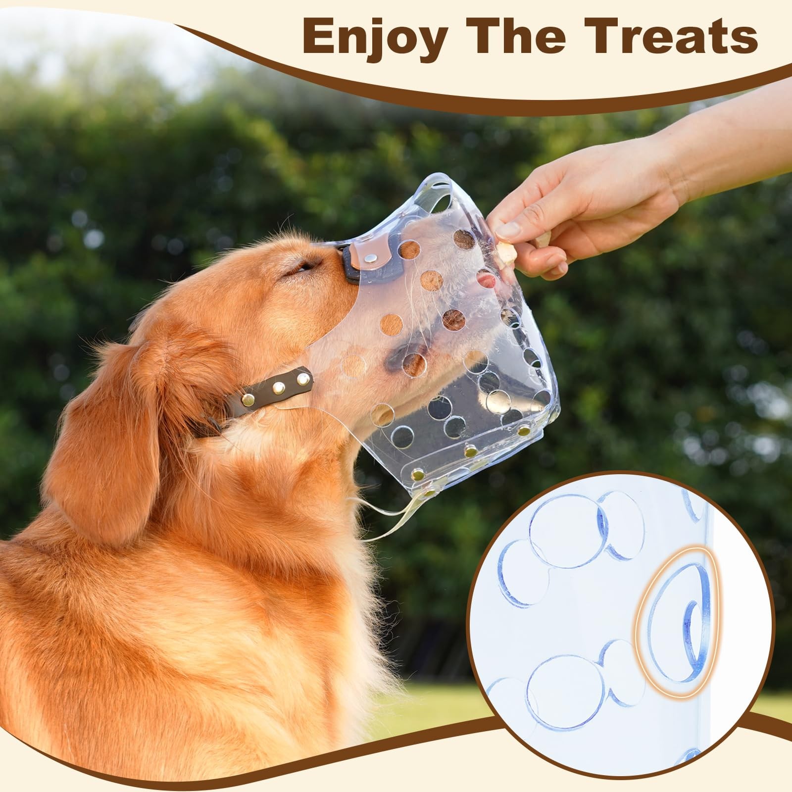 Dog Muzzle, Basket Muzzle for Large Medium Small Dogs, Humane Breathable Cage...