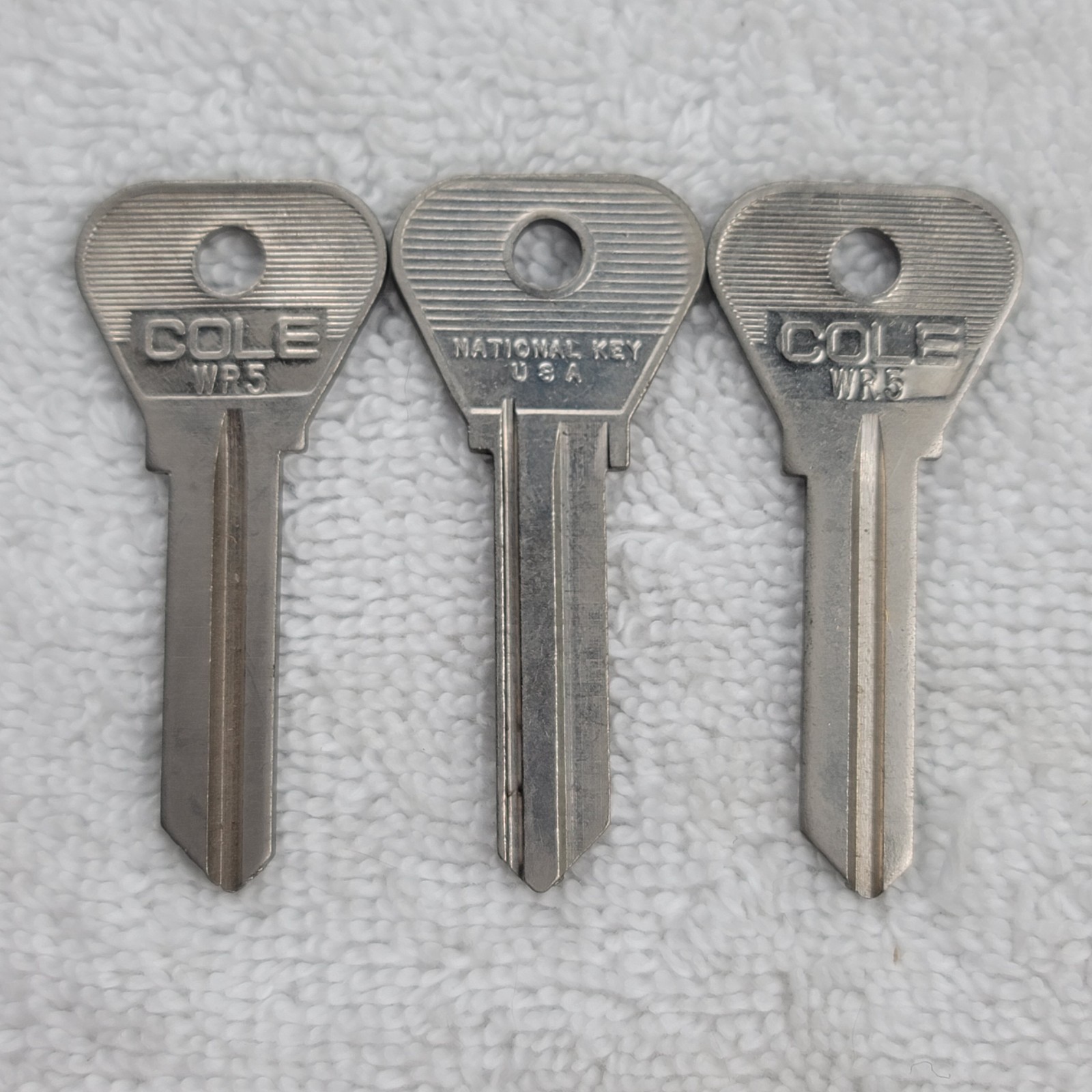 Cole WR5 Key Blanks USA Lot of 3 New Old Stock