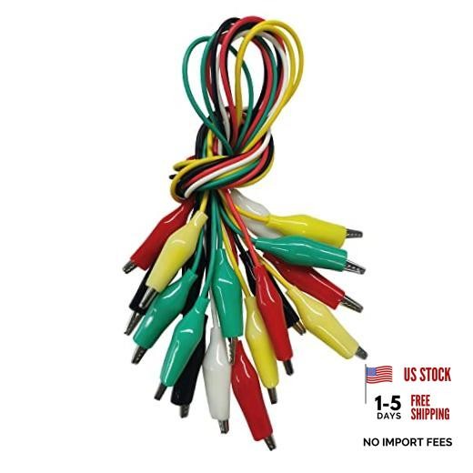 10PCS Premium Alligator Clips Electrical - 5 Colors Test Leads - 10pcs
