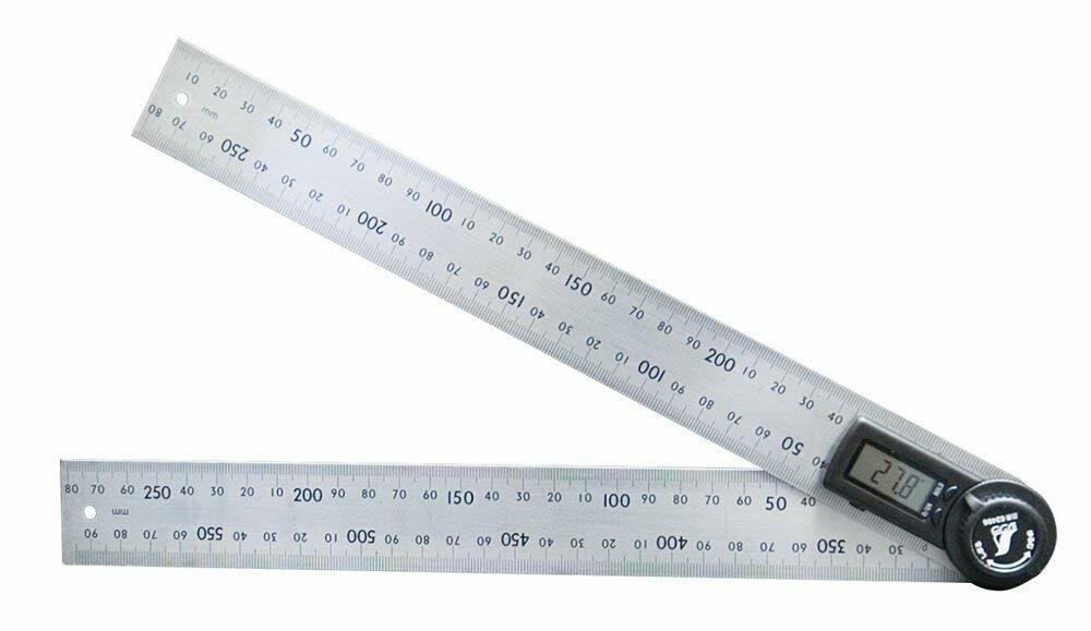 Japanese SHINWA Digital Protractor Rapporteur Winkelmesser 300mm 62496