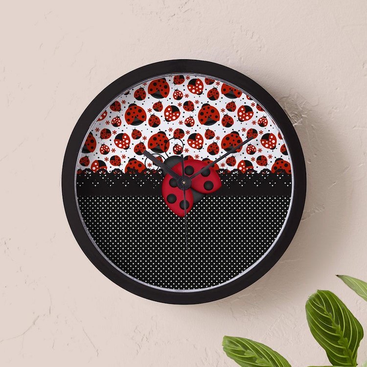 CafePress Ladybugs 10" Wall Clock (1004119753)