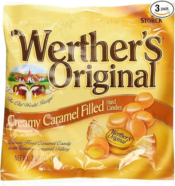 Werther's Original Filled Caramels 2.65oz (3 Pack) – Caramelos Rellenos Cremosos