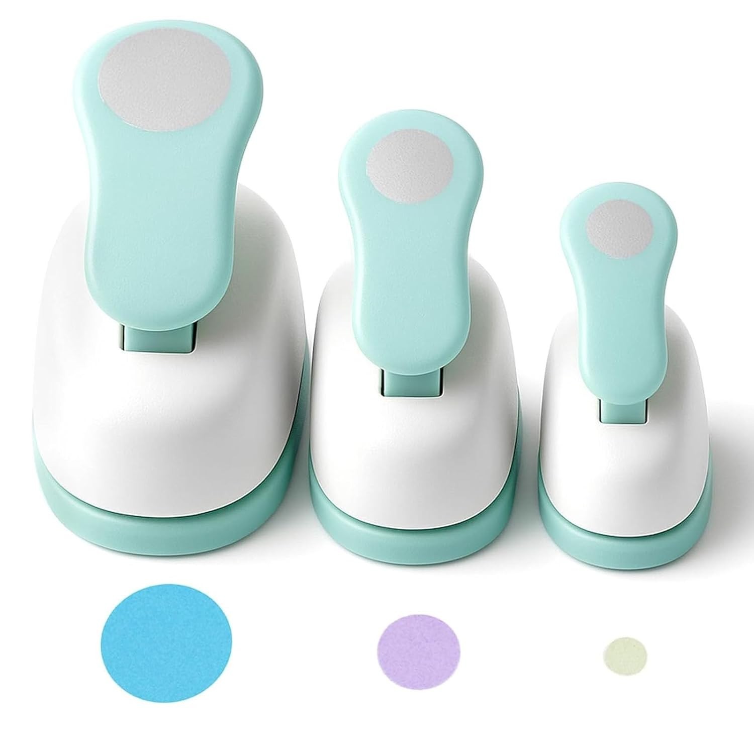 3PCS Circle Paper Punch Set, 1" 5/8" 3/8" Hole Punch for Scrapbook DIY Craft