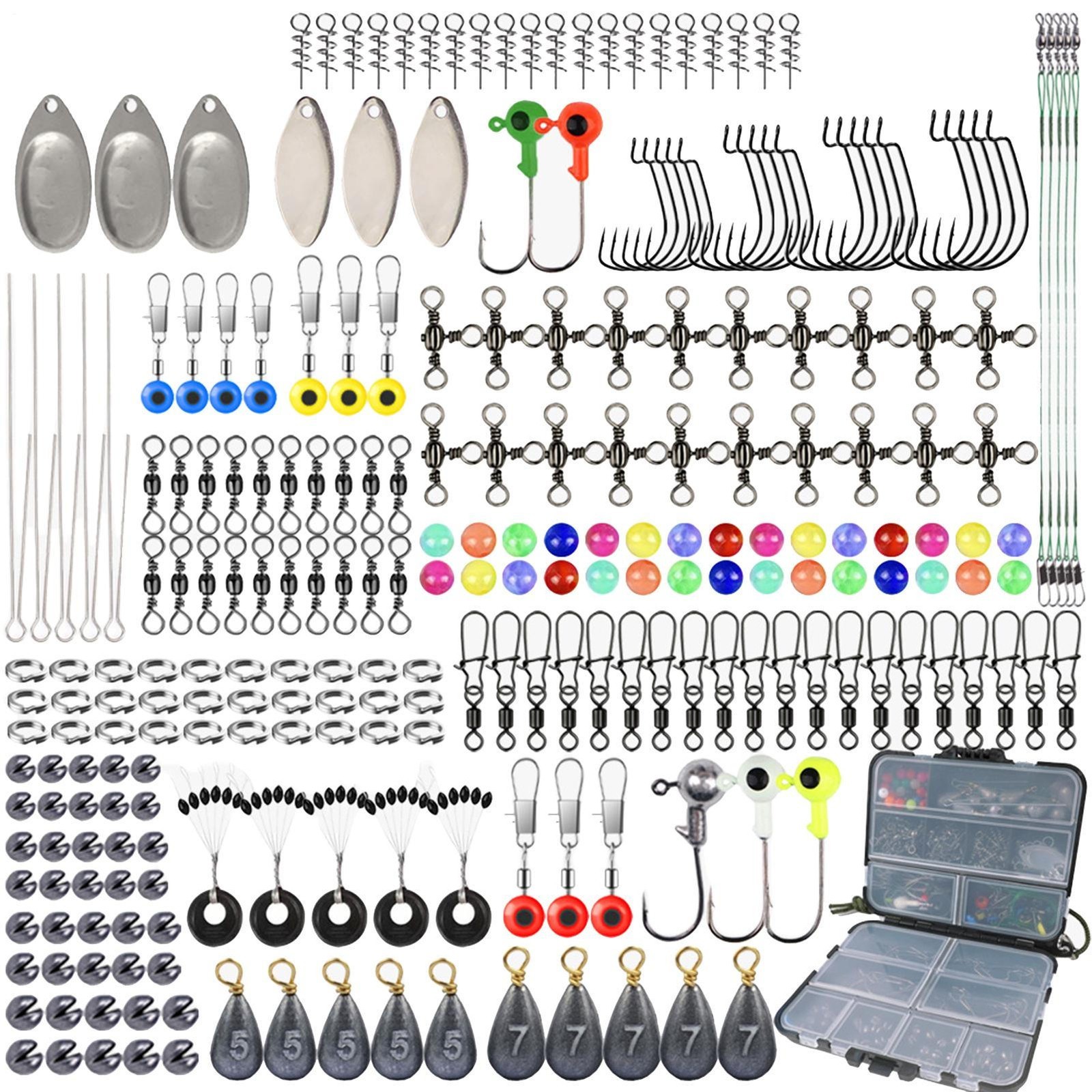 246PCS Fishing Accessories Kit With Fishing Tackle Box For Fishing Enthusiasts