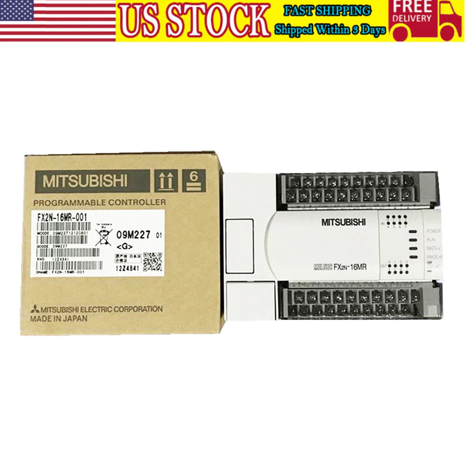 MITSUBISHI FX2N-16MR-001 FX2N16MR001 PLC Programmable Controller US Free TAX