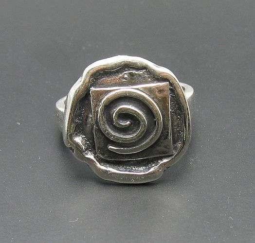 Genuine Stylish Sterling Silver Ring Solid 925 Spiral Handmade Hallmarked