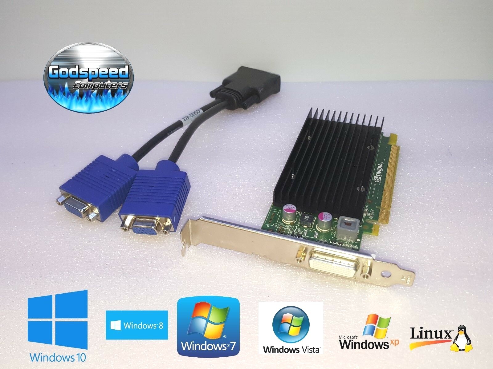 Dell Optiplex 3010 7010 9010 NVIDIA NVS 300 Dual VGA Monitor Video Graphics Card