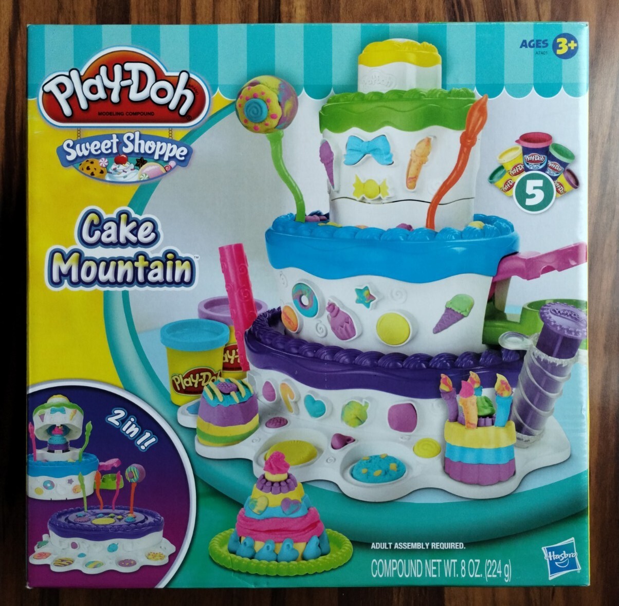 SEALED 2013 Play-Doh Sweet Shoppe RARE Recalled Extruder Cake Mountain BoxDamage