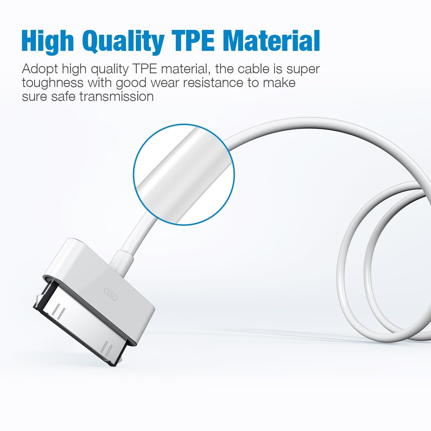 Apple 30-pin USB Charging Cable 2 Pcs