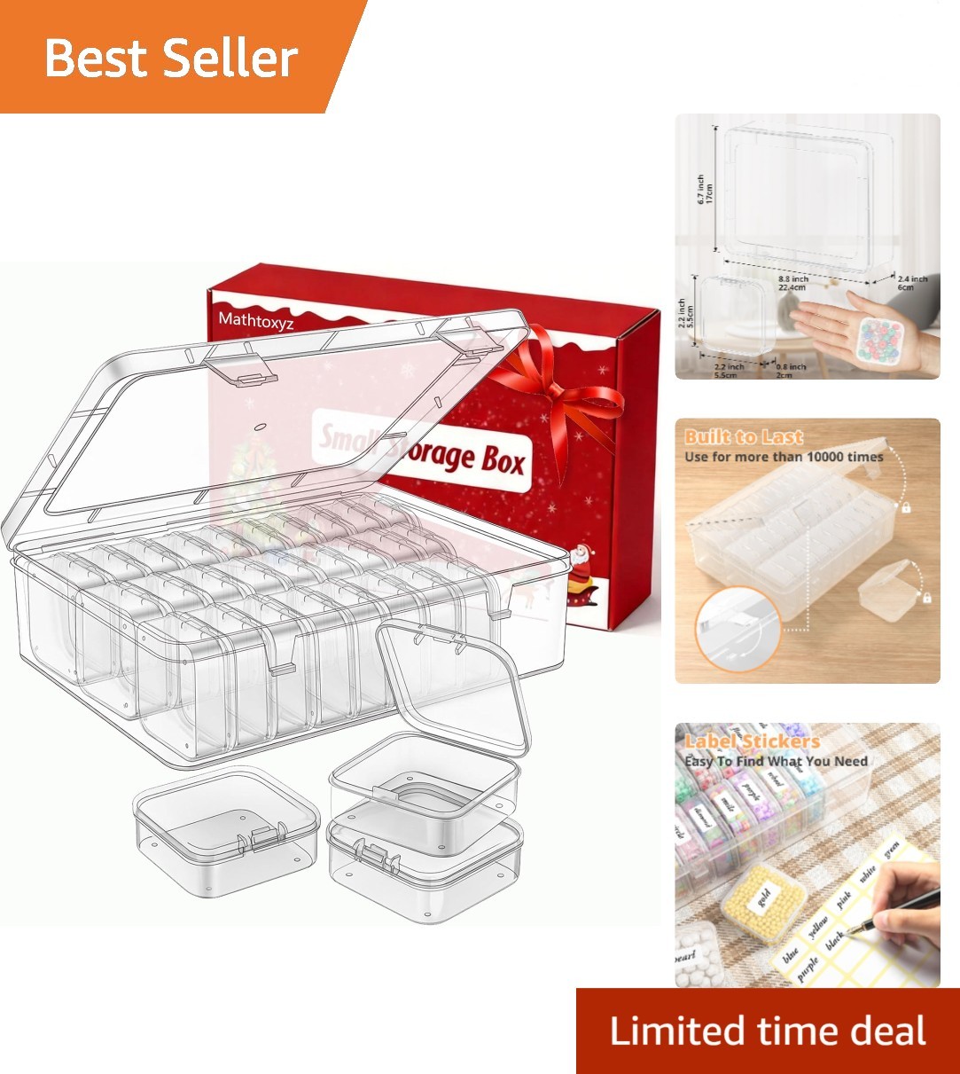 Water-Resistant Clear Bead Organizer with 31 Compartments - Craft Fun Awaiting