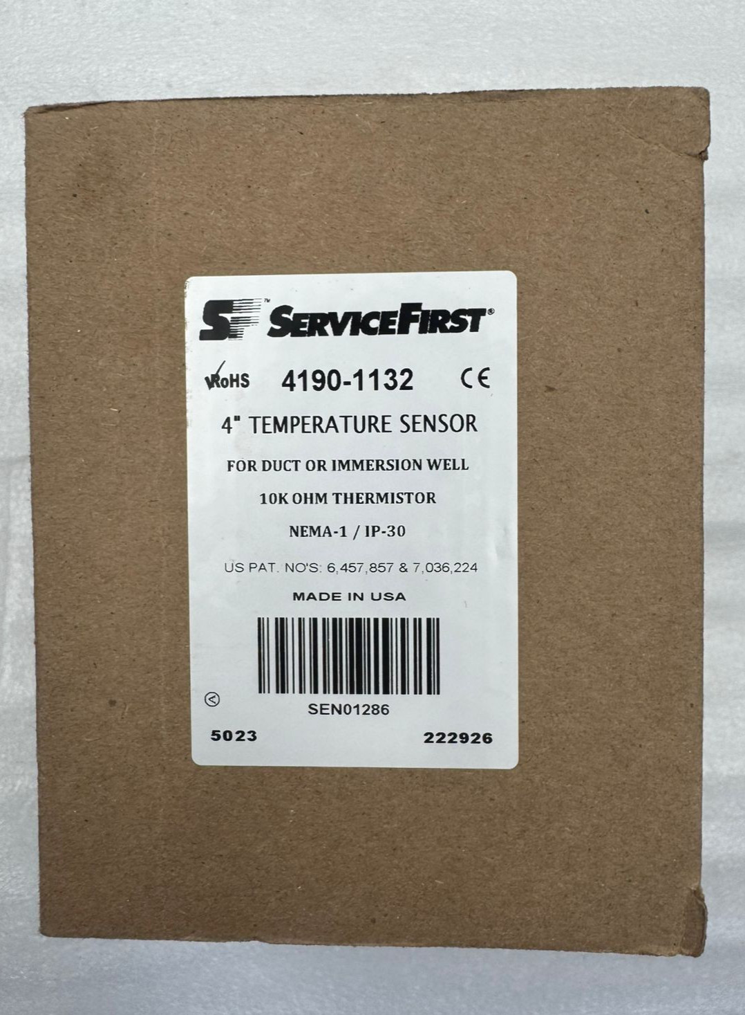 SERVICEFIRST 4190-1132 (4")Temperature Sensor