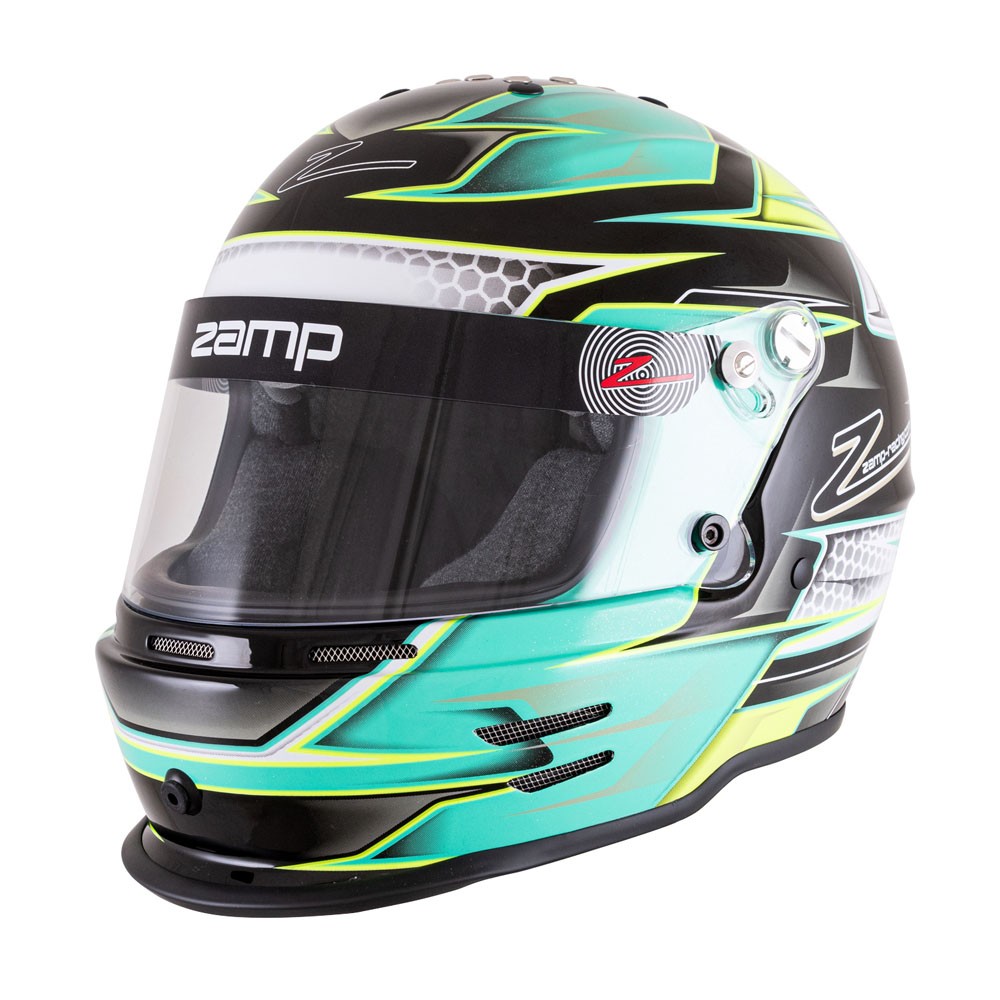 Zamp H753C3956, RZ-42Y Youth Helmet, 56cm, Green/Silver, Snell CMR2016