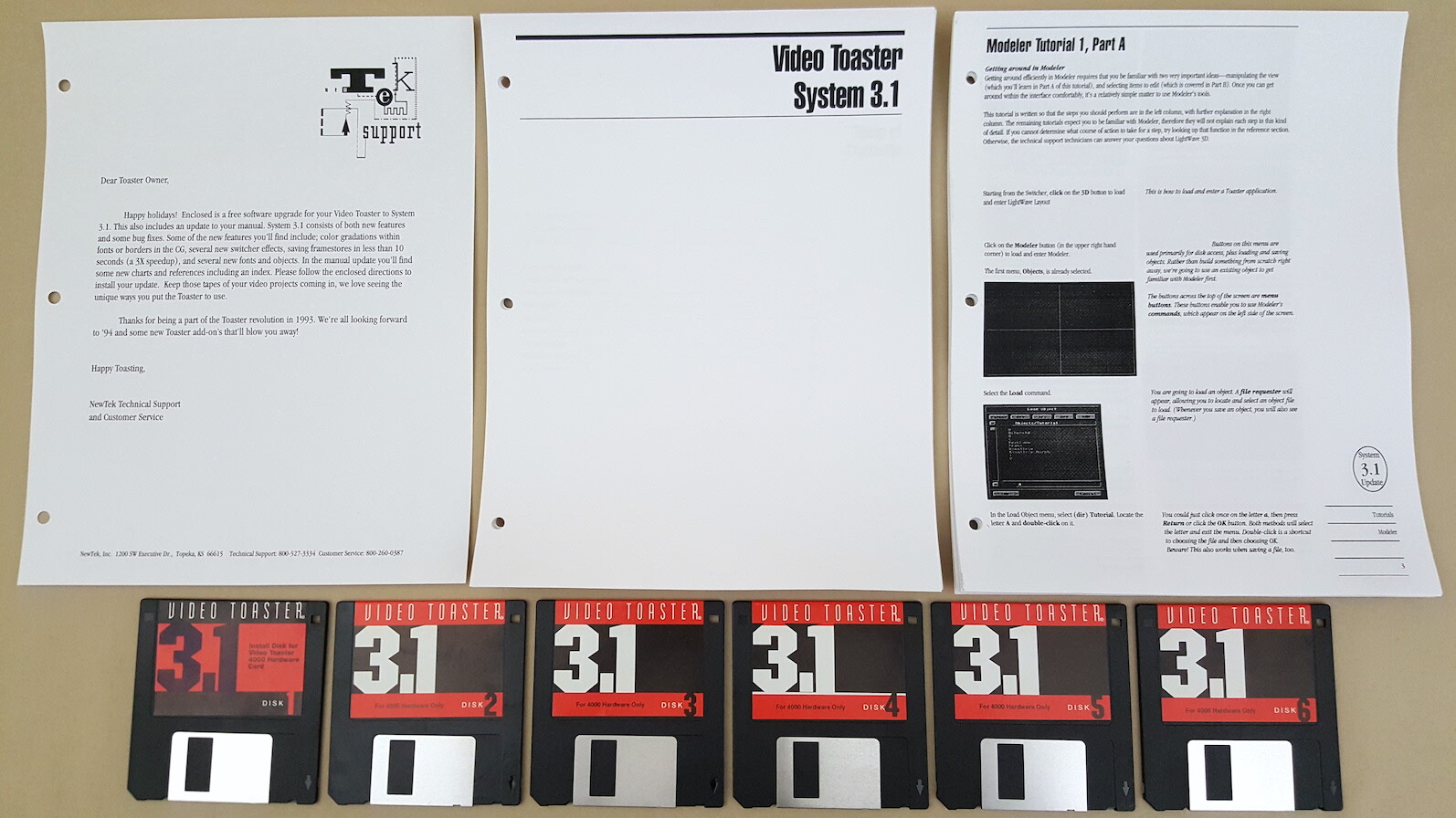 NewTek Video Toaster 4000 v3.1 Update Manuals & Software for Commodore Amiga