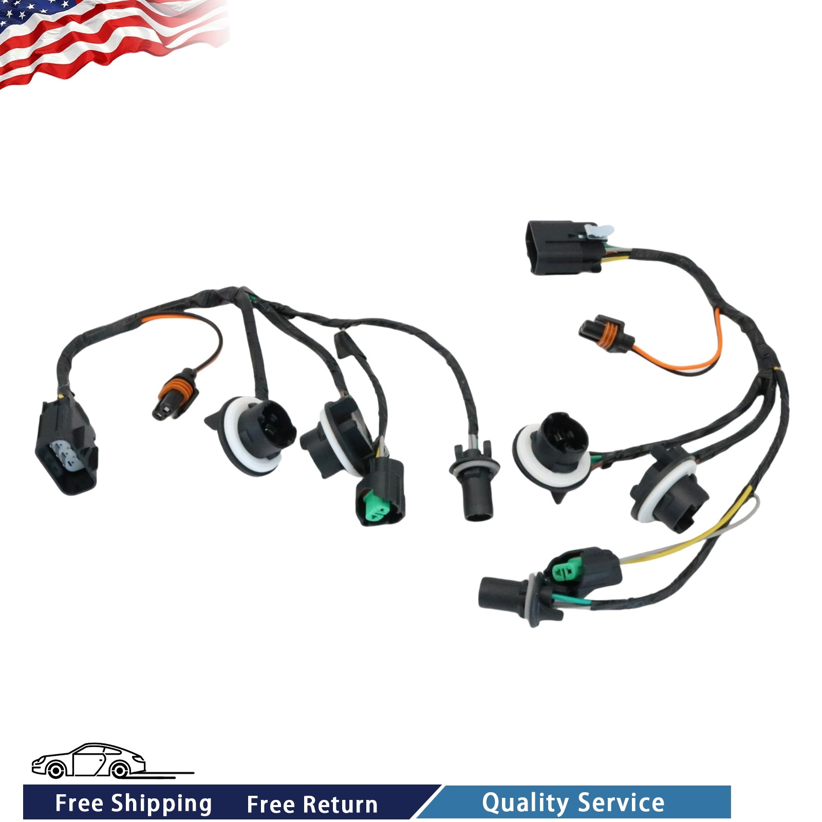 Set Of 2 Headlamp Wiring Harness 15841610 For GMC Sierra 1500 2007-2013 US
