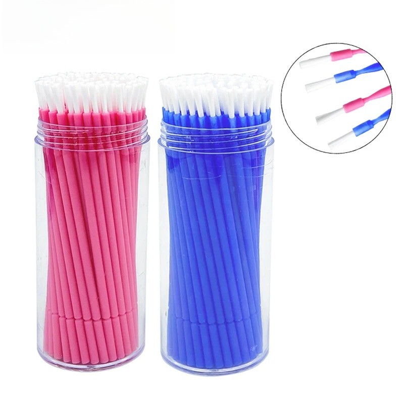 100Pcs/Bottle Dental Long Disposable Micro Brush Applicators Brushes