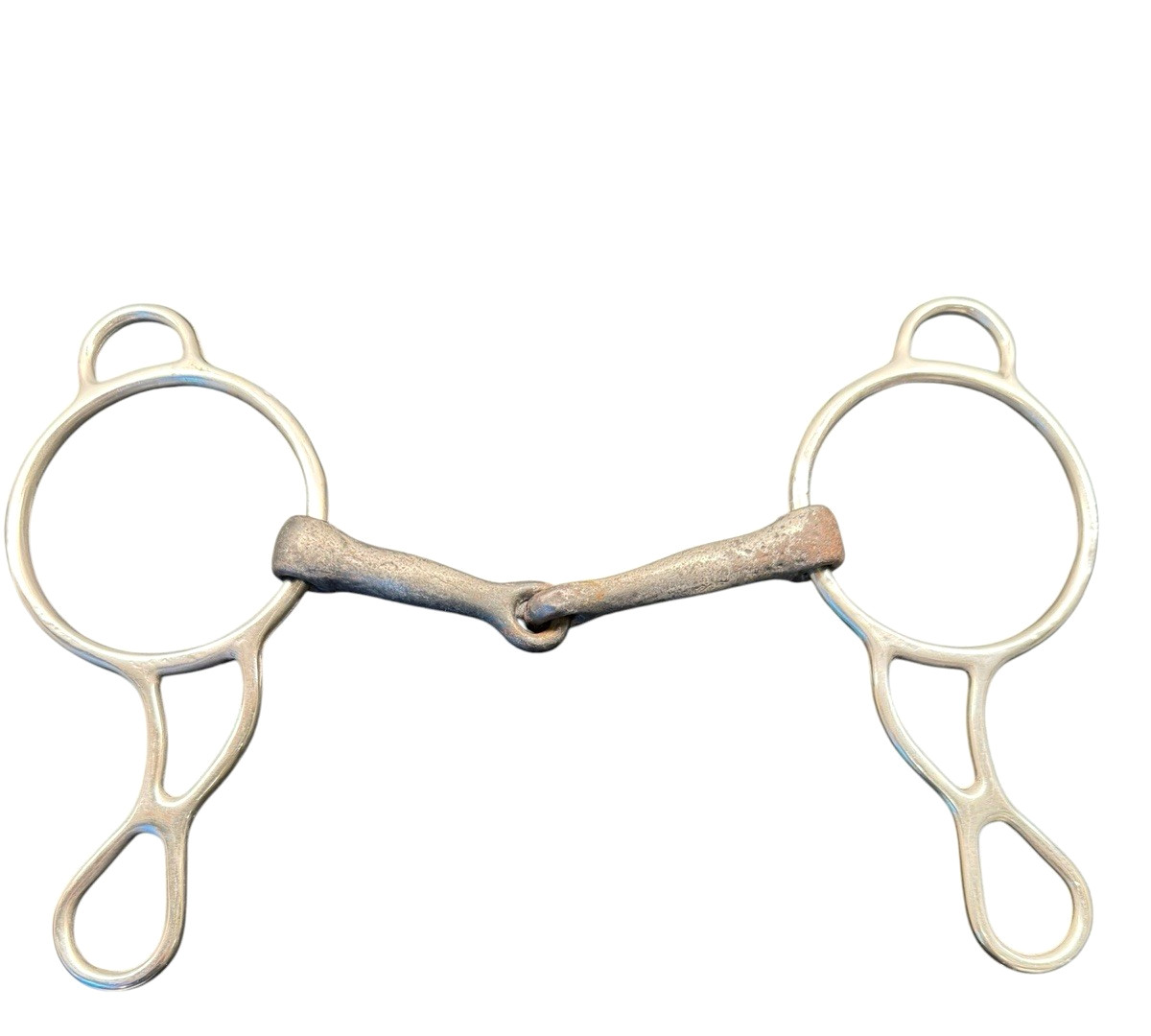 Stainless Steel 7" Wonder Bit Gag Snaffle 5.5" Sweet Iron Mouth Barrel Racing