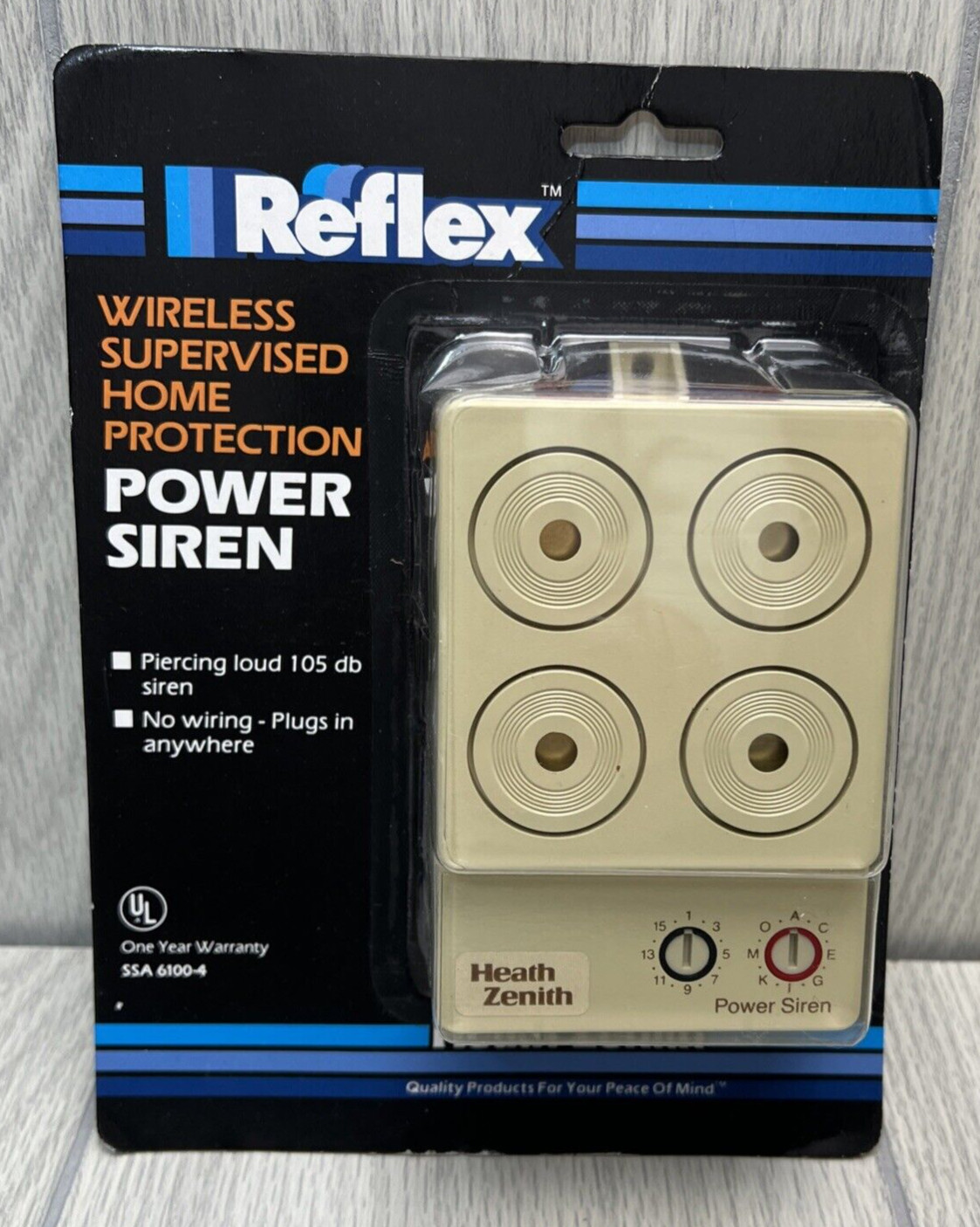VTG Heath Zenith SSA6100-4 Power Siren Home Alarm System Wireless New Sealed
