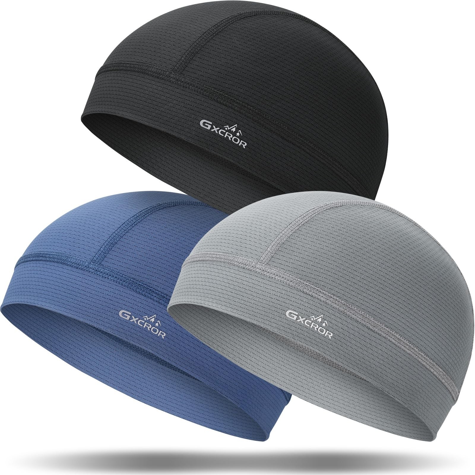GXCROR 3 Pack Cooling Skull Cap with Sweat-Wicking & Anti-Odor Technology Qui...