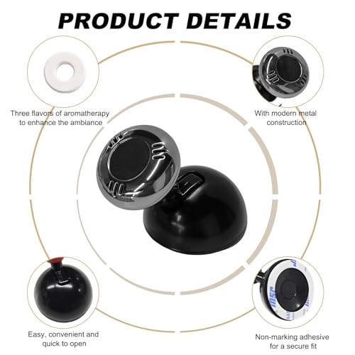 Joystick Car Push Start Button Cover, Metal Car Starter Engine Start Stop Black