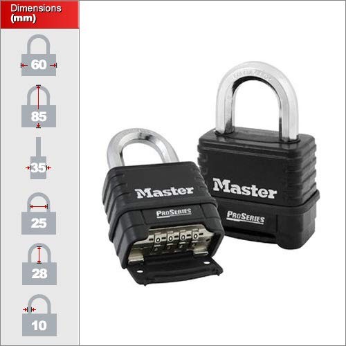 Master Lock Masterlock 1178D Combination Padlock Die Cast Body 3 Pack