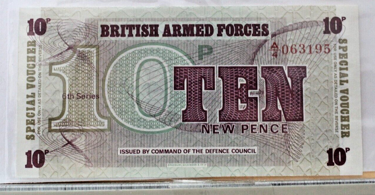 ND (1970's era) British Armed Forces 10 New Pence Military Currenct Au/UNC