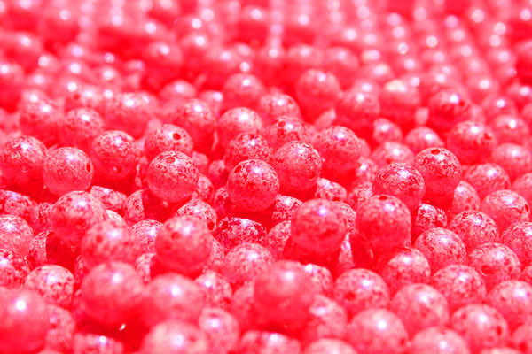 UV PEARLED SCRAMBLED BIG RED TRICK EM BEADS TROUT STEELHEAD U PK 6 8 10 or 12 mm