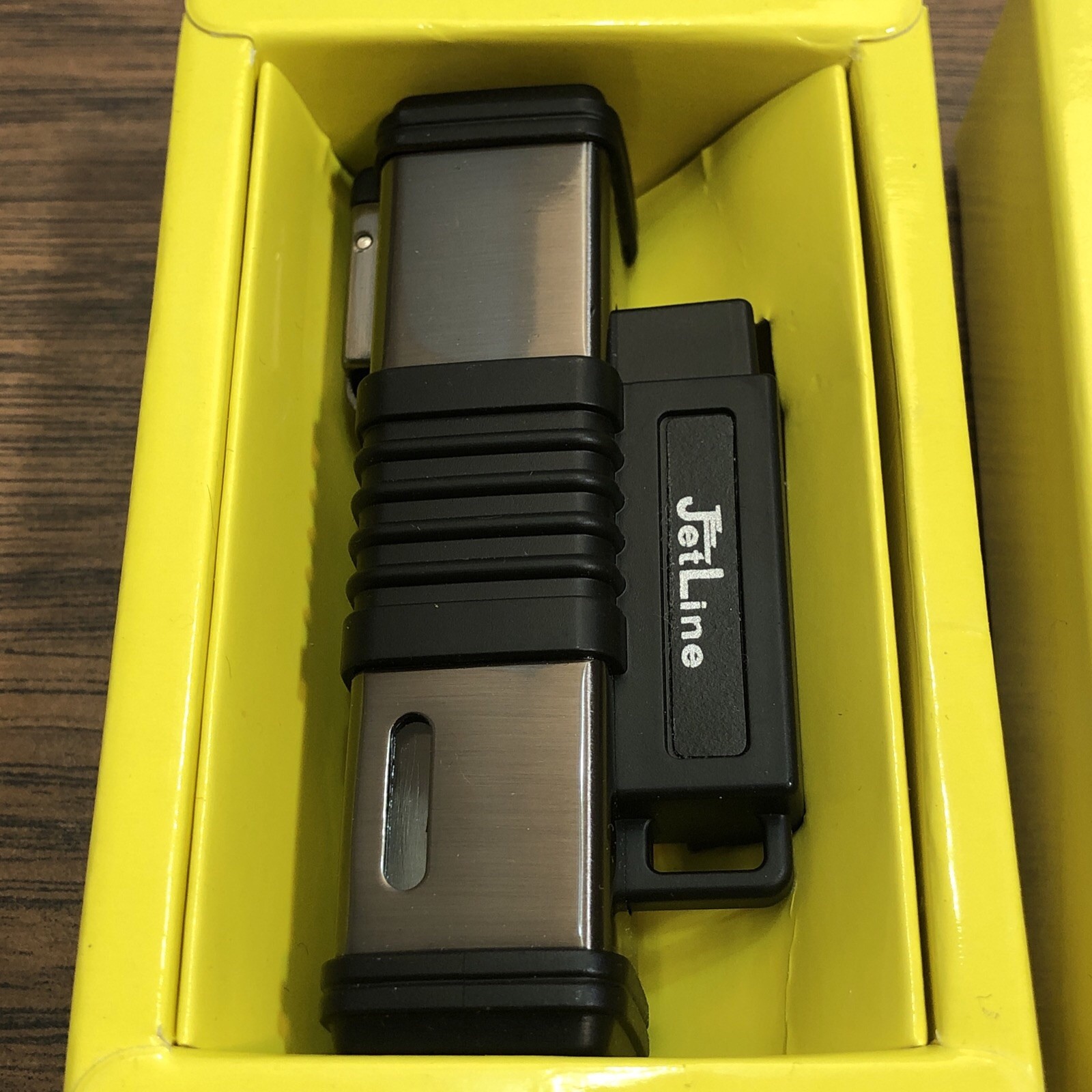 JetLine New York Quad Jet Torch Cigar Lighter - Gunmetal and Black - New