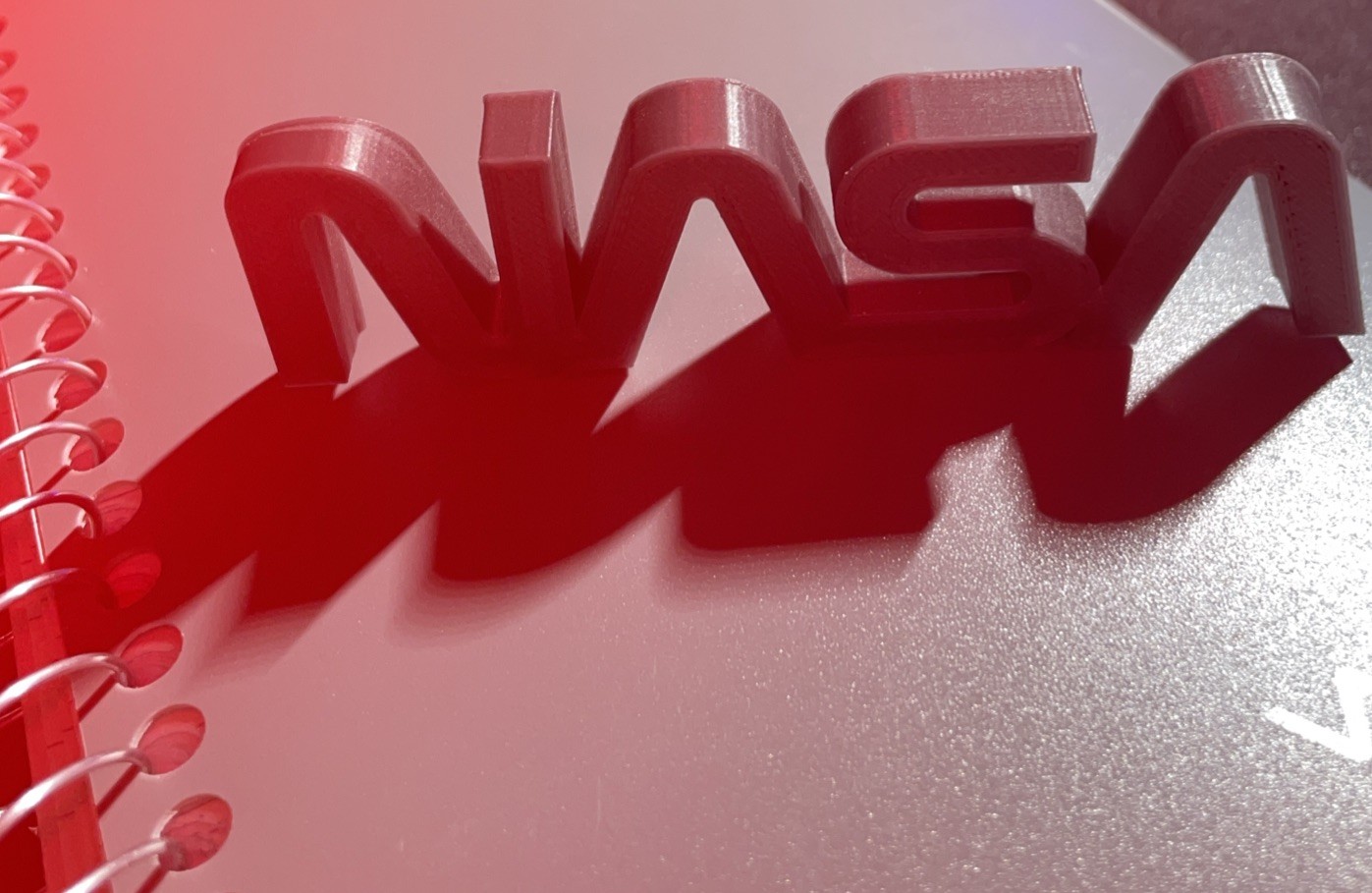 4inch Nasa Style Logo - 3D Printed Black