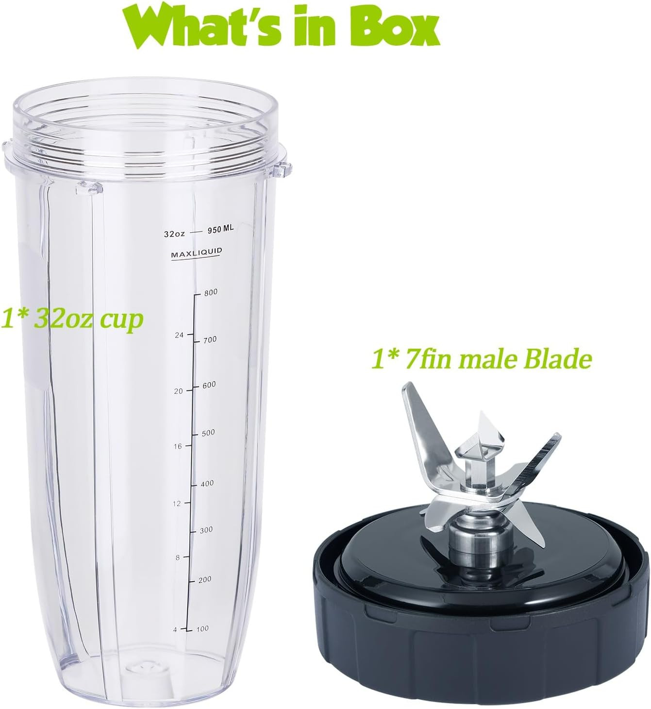 [ New Model] Replacement blender Blade and 32oz Cup Accessories, Only Compatible