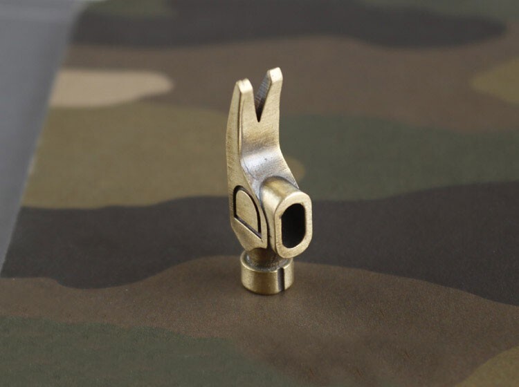 EDC Solid Retro Brass DIY Hammer Creative Crowbar Keychain Knife Pendant Tool