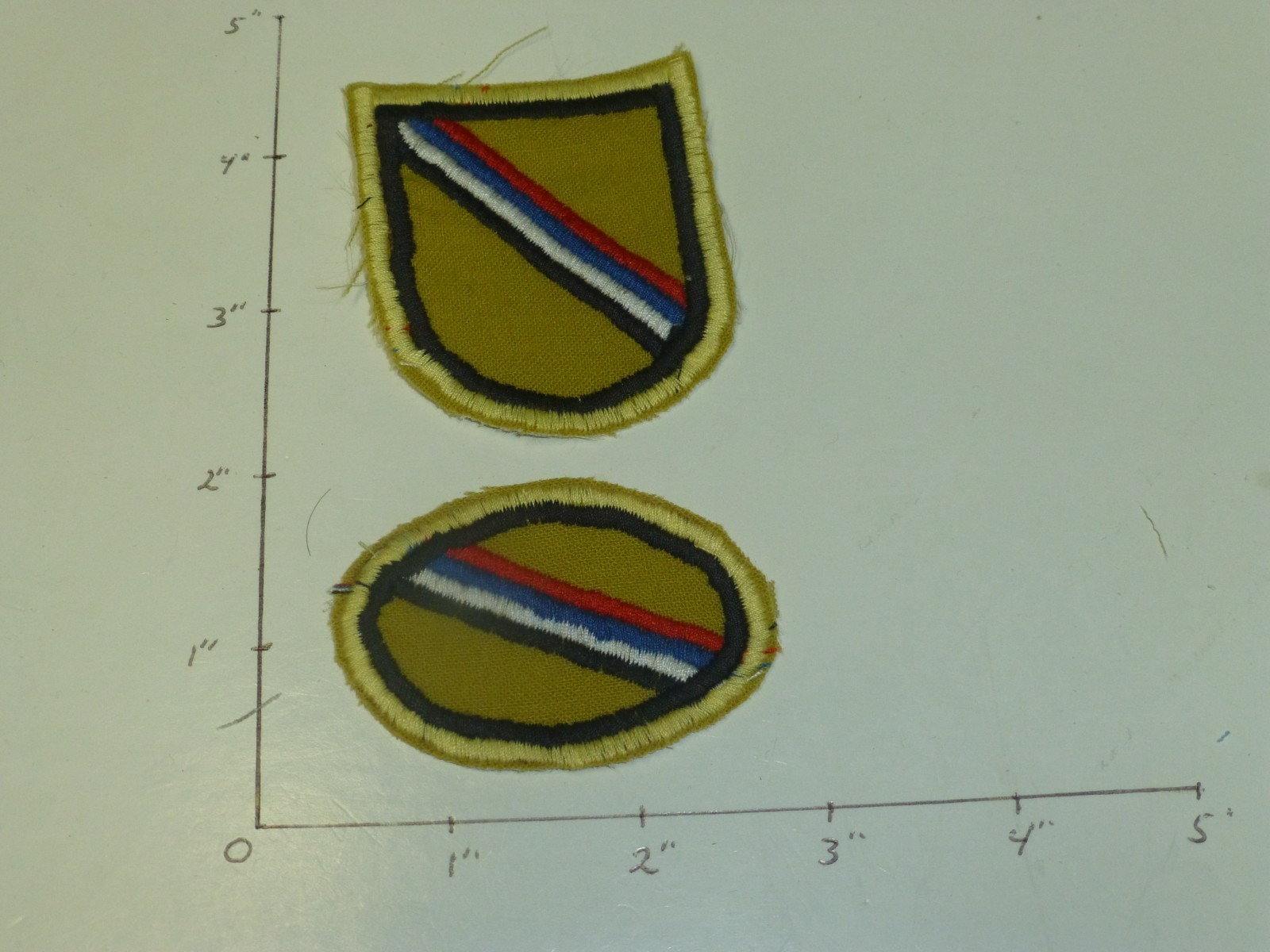 Special Forces in Korea theater handmade flash and oval set on wool