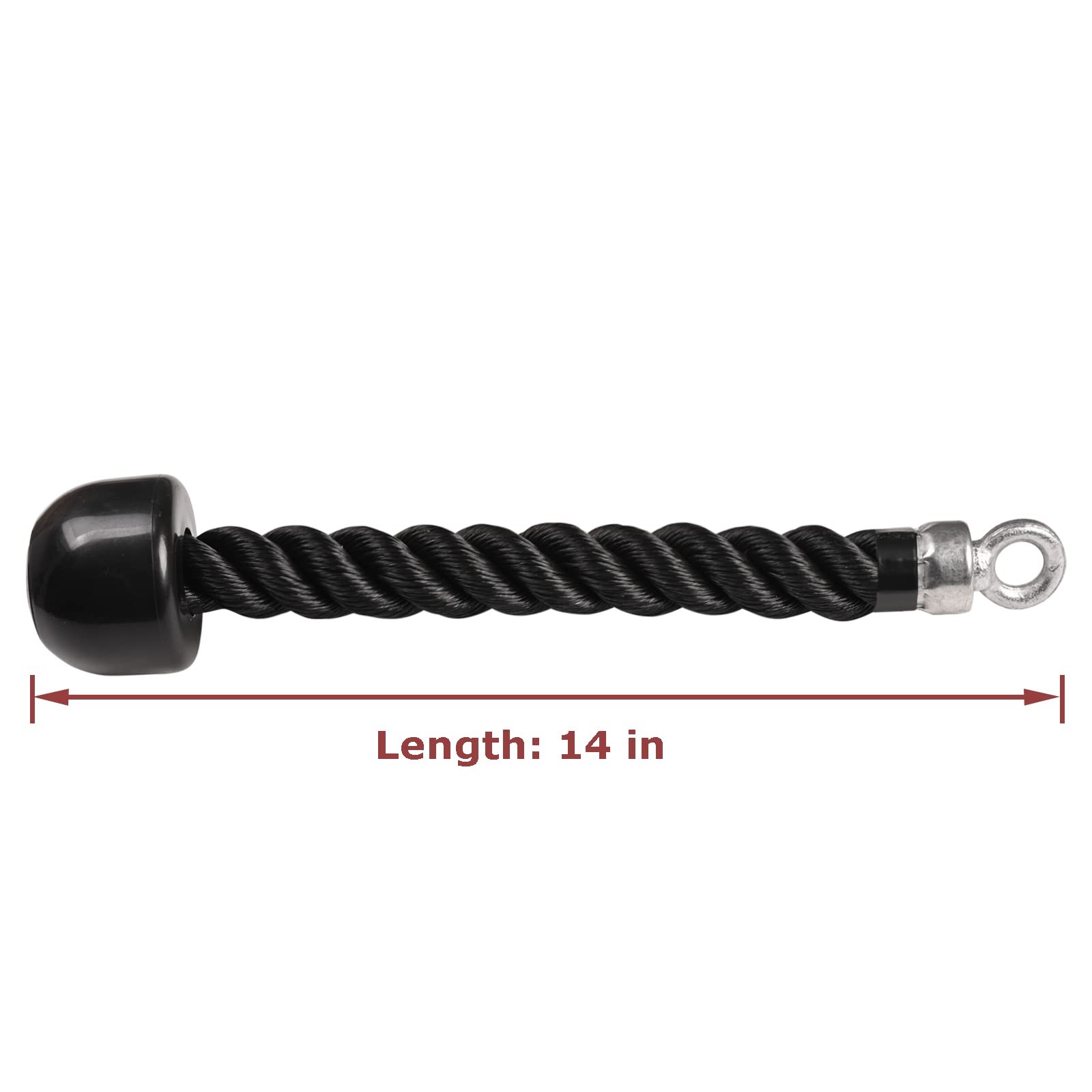 Pull Down Tricep Rope Kit, Non Slip Cable Attachment for Gym Face Pulls, 2 Hook