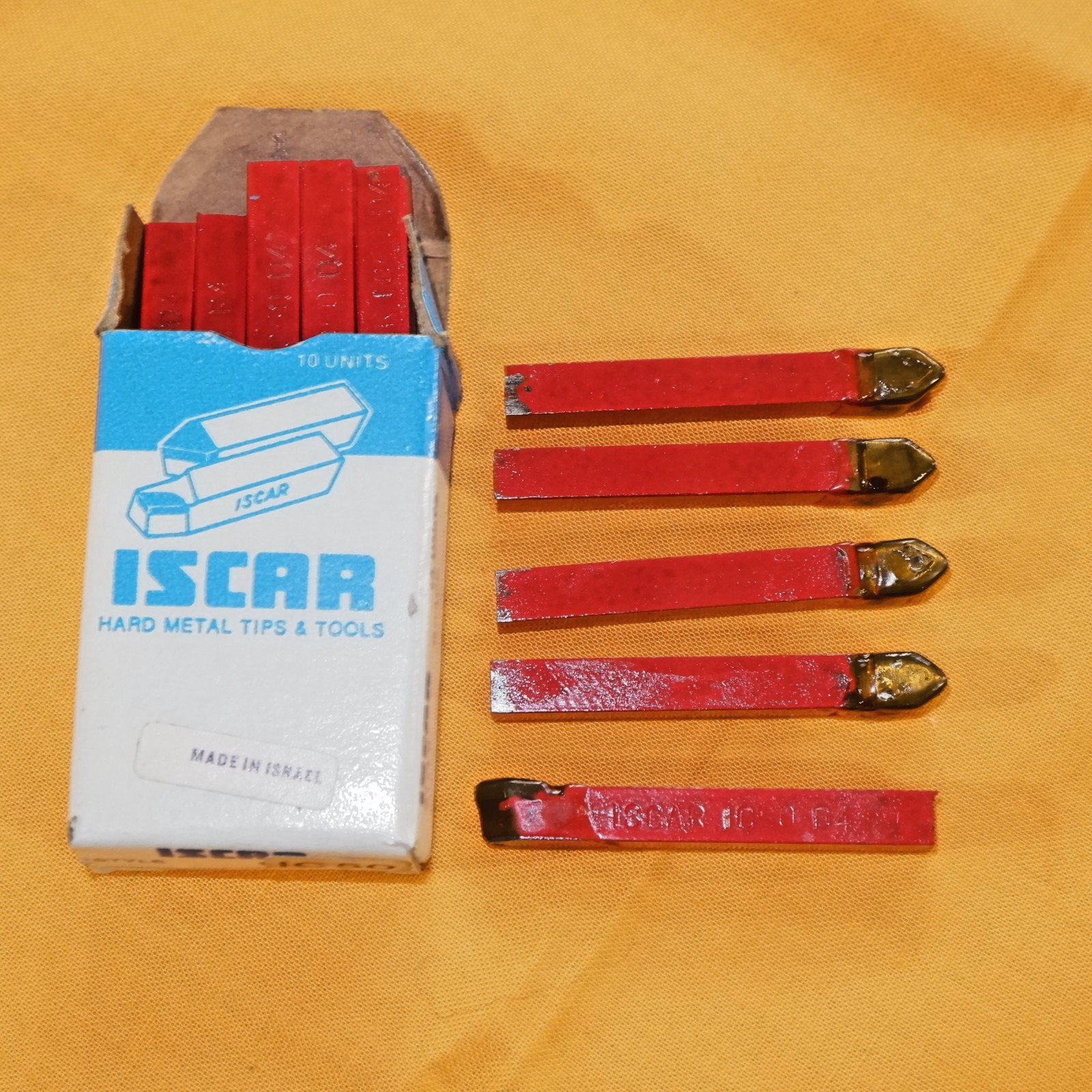 Carbide Tool Bit, 1/4 sq, D4, Grade IC50 - ISCAR - Box of 10 - FreeShip