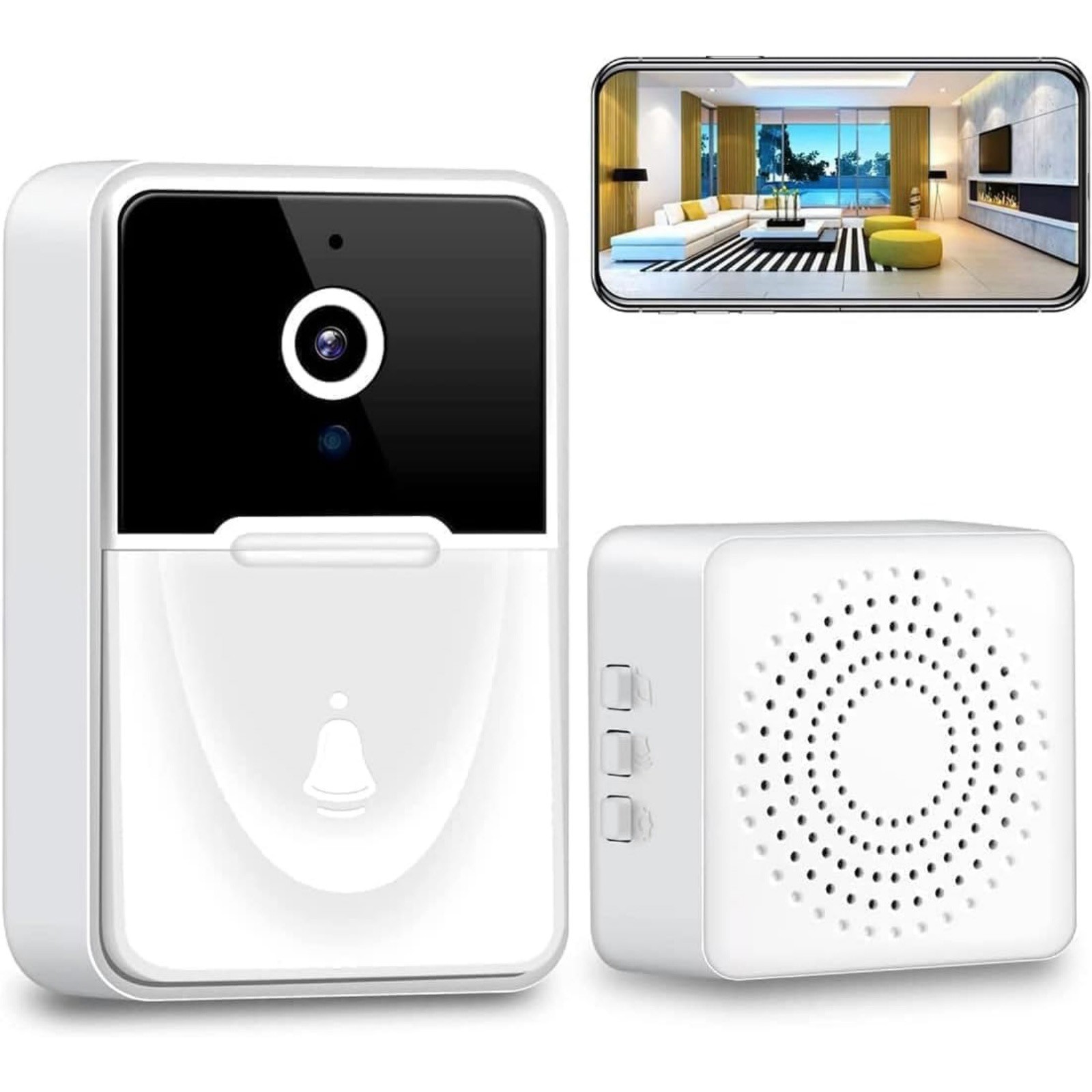 WiFi Doorbell Wireless Security Video Camera Intercom Easy Installation Set