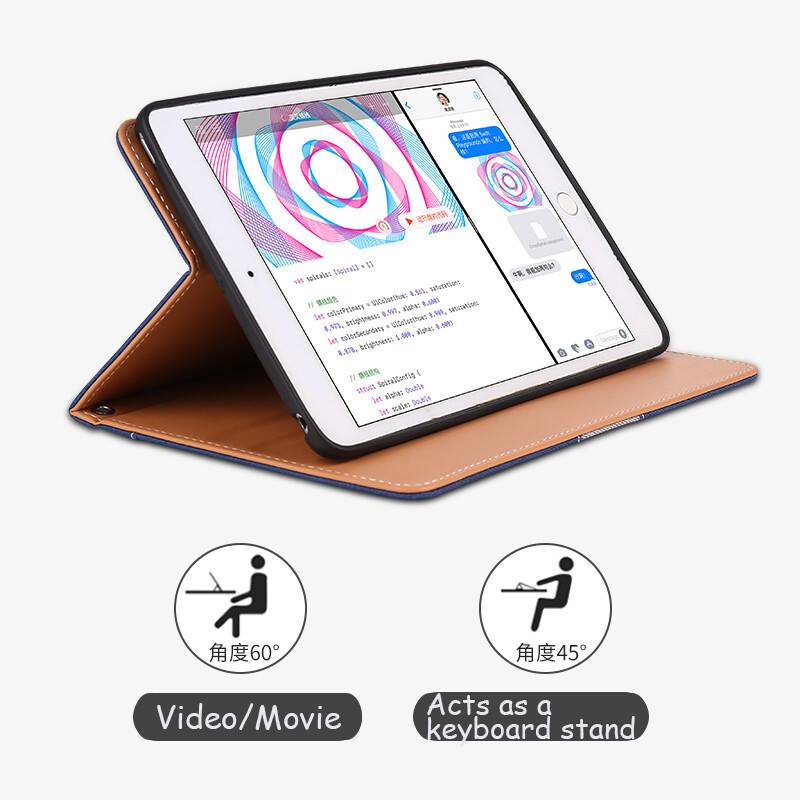 For iPad 5th 6th 7th 8th 9th Gen 9.7" 10.2" Leather Shockproof Smart Stand Case