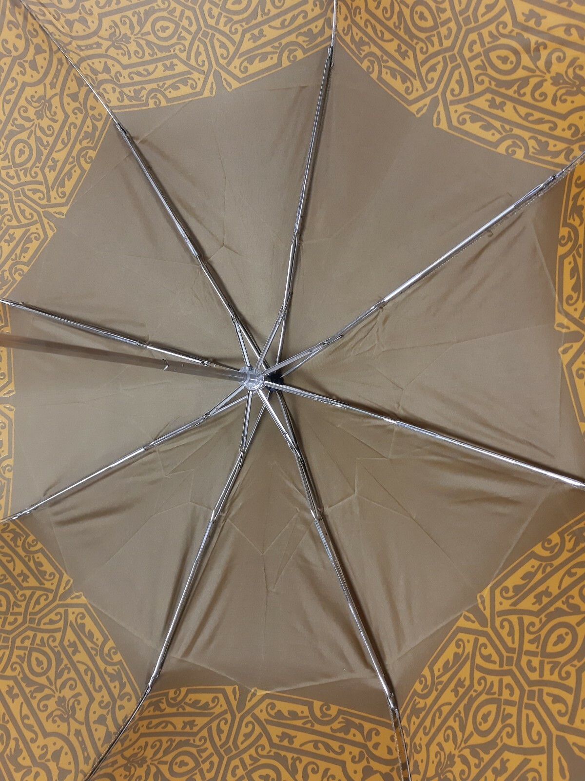 Unisex Mini Umbrella - Technofibre - Bronze/Yellow - Cod.653 - The Bridge