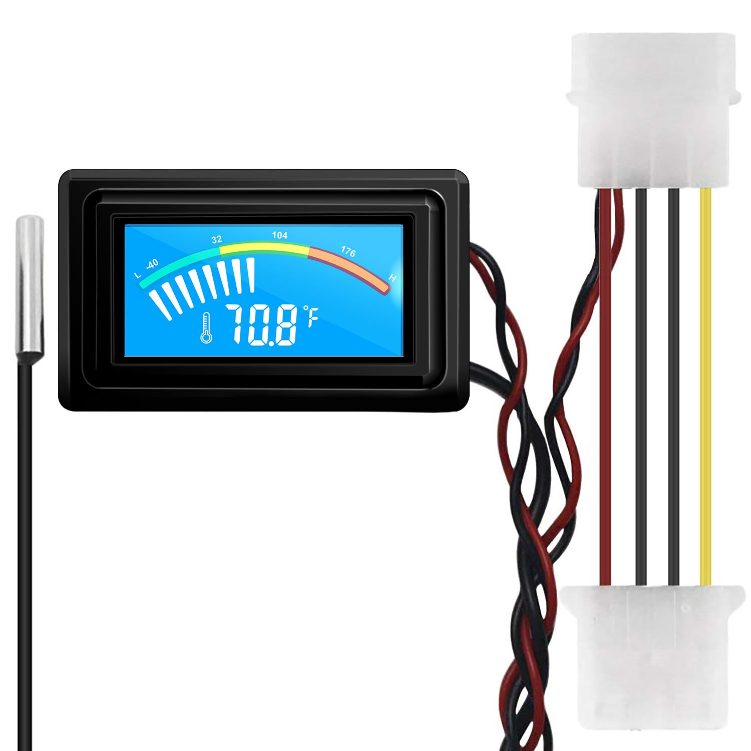Digital Thermometer Temperature Meter Gauge Waterproof Sensor Probe Aquarium Car