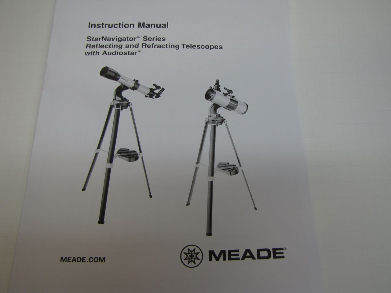 Meade StarNavigator 60 70 80 90 102 114 114S 130 Telescope Manual Audiostar-NEW