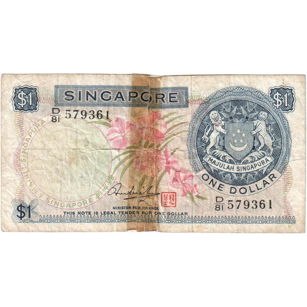 [#1231862] Singapore, 1 Dollar, F