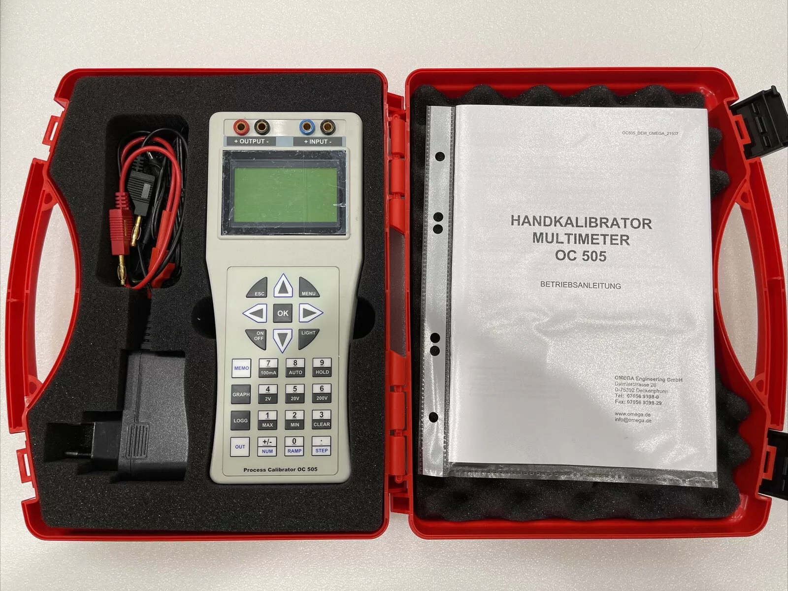 New Omega OC505 Multifunction Process Calibrator with optional Data Logger.