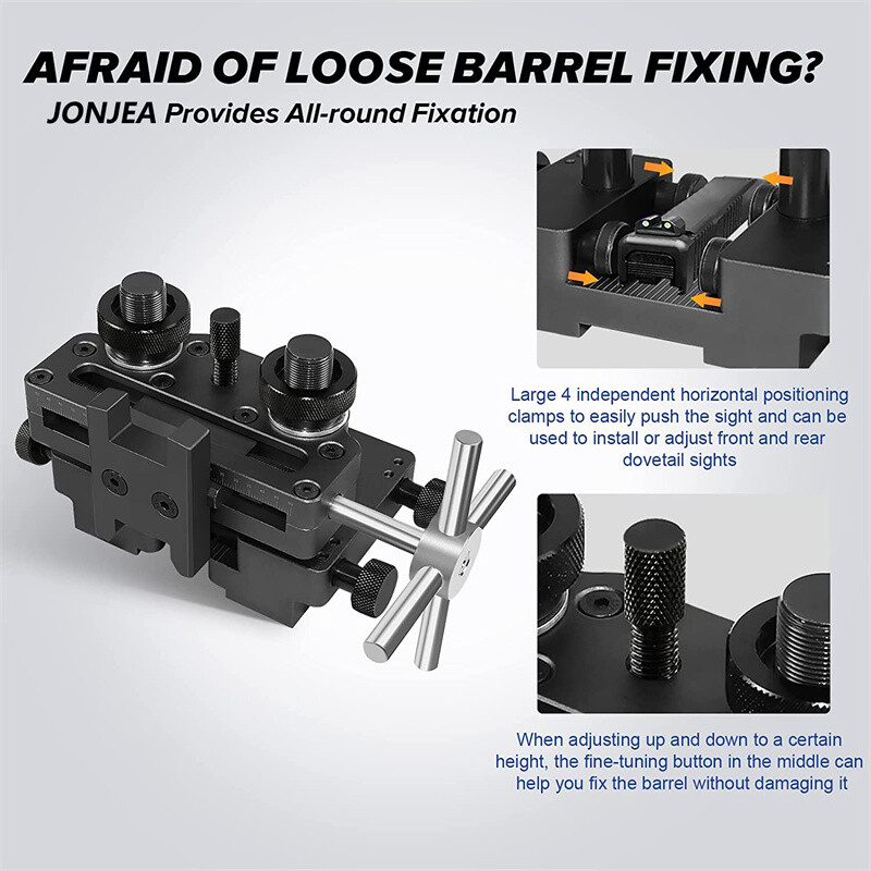 Handgun Front Or Rear Sight Pusher Tool For 1911 Glock Sig Springfield Black