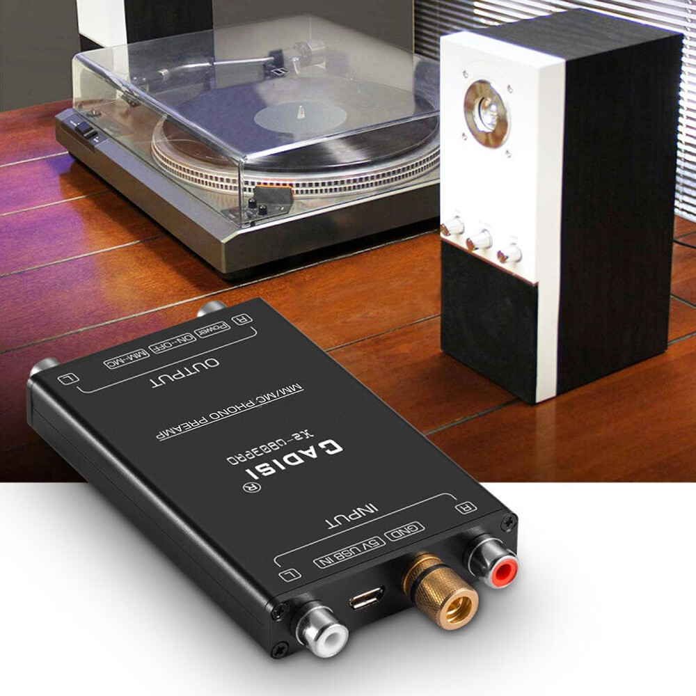 Mini MM MC Phono Stage RIAA Preamp Turntable Vinyl Record Player Preamplifier US
