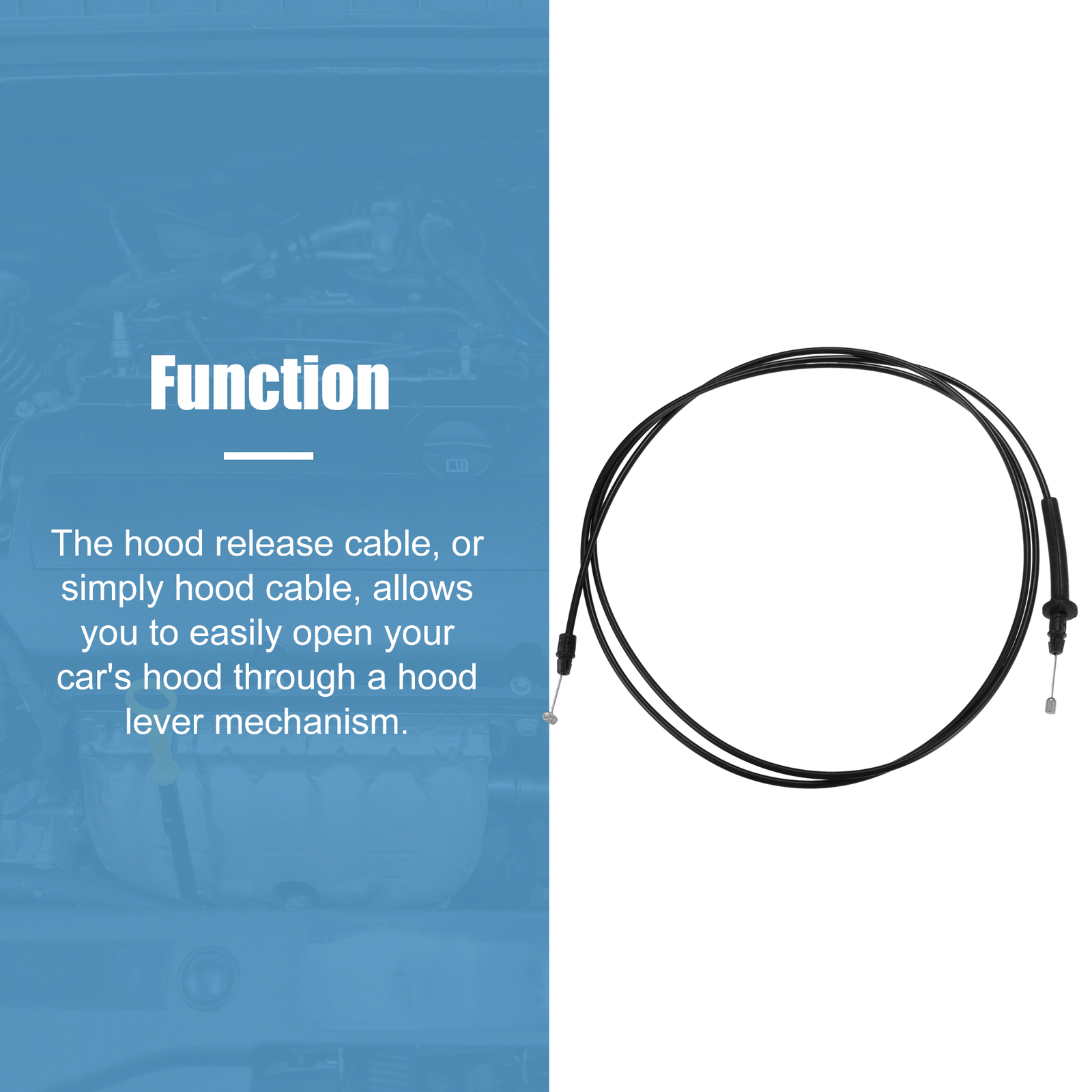Pack of 1 For Chevy Impala Monte Carlo Lacrosse No.10311086 Hood Release Cable