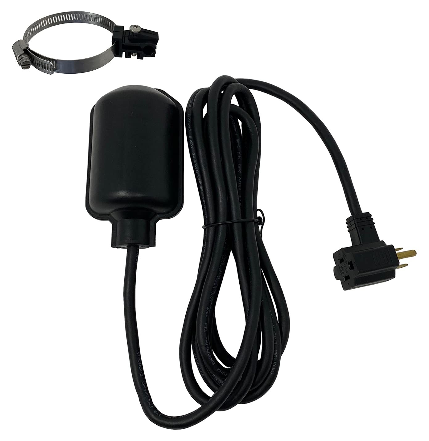 Sump Pump Float Switch 20ft Cord Tethered Universal Replacement Black